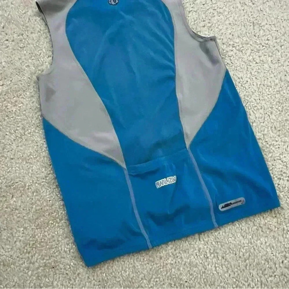 Pearl Izumi Jersey Sleeveless Shirt 1/4 Zip Size Medium Blue Cycling Biking 1803 - Picture 11 of 13
